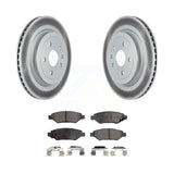 Rear Coated Disc Brake Rotors And Ceramic Pads Kit For Cadillac CTS