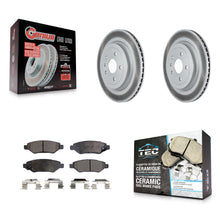 Load image into Gallery viewer, Rear Coated Disc Brake Rotors And Ceramic Pads Kit For Cadillac CTS