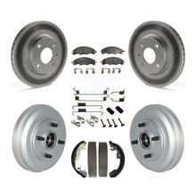 Load image into Gallery viewer, [Front+Rear] 09-11 Ford Focus Coated Rotor Drum Brake Kit &amp; Ceramic Pads For Max Braking