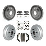 [Front+Rear] 09-11 Ford Focus Coated Rotor Drum Brake Kit & Ceramic Pads For Max Braking