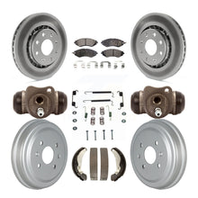 Charger l&#39;image dans la galerie, Front Rear Coat Brake Rotors Ceramic Pad Drum Kit (9Pc) For Chevrolet Aveo Spark