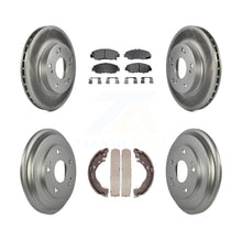 Charger l'image dans la galerie, Front Rear Coated Disc Brake Rotors Ceramic Pads And Drum Kit For Honda Civic