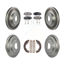 Charger l'image dans la galerie, Front Rear Coated Disc Brake Rotors Ceramic Pads And Drum Kit For Honda Civic