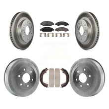 Charger l&#39;image dans la galerie, Front Rear Coated Brake Rotors Ceramic Pad Drum Kit For Chevrolet Silverado 1500