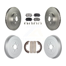 Charger l&#39;image dans la galerie, Front Rear Coat Brake Rotors Ceramic Pad Drum Kit For Toyota Matrix Pontiac Vibe