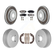 Charger l&#39;image dans la galerie, Front Rear Coated Brake Rotors Ceramic Pad Drum Kit For Toyota Corolla Geo Prizm