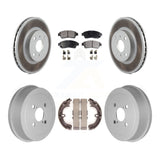 Front Rear Coated Brake Rotors Ceramic Pad Drum Kit For Toyota Corolla Geo Prizm