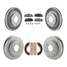 Charger l&#39;image dans la galerie, Front Rear Coated Disc Brake Rotors Ceramic Pads And Drum Kit For Honda Civic