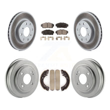 Charger l&#39;image dans la galerie, Front Rear Coated Disc Brake Rotors Ceramic Pads And Drum Kit For Honda Civic