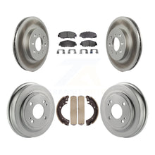 Load image into Gallery viewer, Front Rear Coated Disc Brake Rotor Ceramic Pad Drum Kit For Honda Civic Acura EL