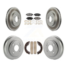 Charger l'image dans la galerie, [Front+Rear] 2007-2008 Honda Fit Coated Rotor Drum Brake Kit &amp; Ceramic Pads For Max Braking