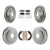 [Front+Rear] 2007-2008 Honda Fit Coated Rotor Drum Brake Kit & Ceramic Pads For Max Braking