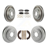 [Front+Rear] 2007-2008 Honda Fit Coated Rotor Drum Brake Kit & Ceramic Pads For Max Braking