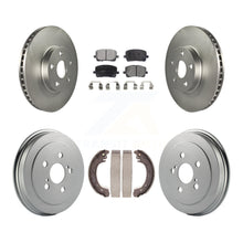 Charger l&#39;image dans la galerie, Front Rear Coated Disc Brake Rotors Ceramic Pads And Drum Kit For Toyota Corolla