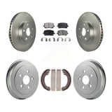 Front Rear Coated Disc Brake Rotors Ceramic Pads And Drum Kit For Toyota Corolla