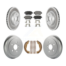 Charger l&#39;image dans la galerie, [Front+Rear] 2004-2008 Toyota Prius Coated Rotor Drum Brake Kit &amp; Ceramic Pads For Max Braking