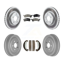 Charger l&#39;image dans la galerie, Front Rear Coated Brake Rotor Ceramic Pad Drum Kit For 2003-2005 Pontiac Sunfire