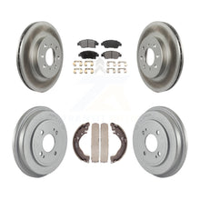 Load image into Gallery viewer, Front Rear Coated Disc Brake Rotors Ceramic Pads And Drum Kit For Honda Fit