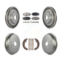 Charger l&#39;image dans la galerie, Front Rear Coated Disc Brake Rotors Ceramic Pads And Drum Kit For Toyota Corolla