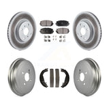 [Front+Rear] 2012-2013 Toyota Yaris SE Coated Rotor Drum Brake Kit & Ceramic Pads For Max Braking