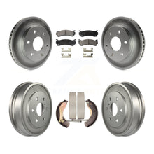 Charger l&#39;image dans la galerie, Front Rear Coated Brake Rotors Ceramic Pad Drum Kit For Chevrolet Silverado 1500