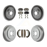 Front Rear Coated Disc Brake Rotors Ceramic Pad And Drum Kit For Pontiac Pursuit