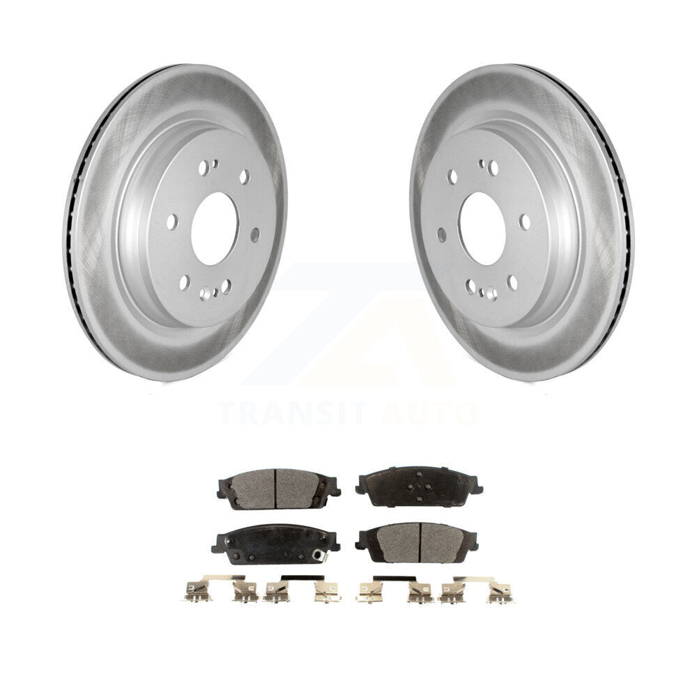 Rear Coat Brake Rotor Ceramic Pad Kit For Chevrolet Silverado 1500 LD GMC Sierra