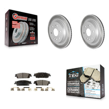 Charger l'image dans la galerie, [Rear] 2019 Chevrolet Silverado 1500 LD GMC Premium Coated Rotors &amp; Ceramic Pads Brake Kit For Max Braking