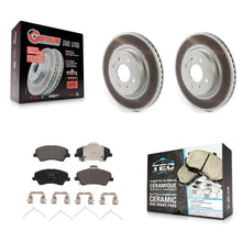 Load image into Gallery viewer, Front Coated Disc Brake Rotors And Ceramic Pads Kit For Hyundai Accent Kia Rio