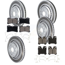 Charger l&#39;image dans la galerie, Front Rear Coated Disc Brake Rotors Ceramic Pad Kit (6Pc) For Lexus LS460 LS600h