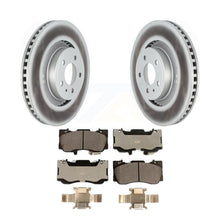 Load image into Gallery viewer, Front Coated Disc Brake Rotors And Ceramic Pads Kit For Ford Mustang