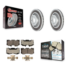 Load image into Gallery viewer, Front Coated Disc Brake Rotors And Ceramic Pads Kit For Ford Mustang