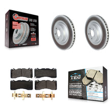 Load image into Gallery viewer, Front Coated Disc Brake Rotors And Ceramic Pads Kit For Ford Mustang