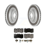 Front Coated Disc Brake Rotors And Ceramic Pads Kit For Land Rover Range Sport