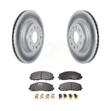 Front Coated Disc Brake Rotors And Ceramic Pads Kit For Jeep Wrangler