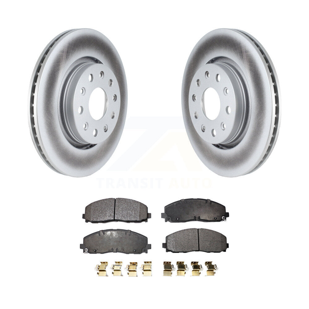 Front Coated Disc Brake Rotors And Ceramic Pads Kit For Jeep Wrangler Gladiator