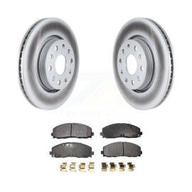 Front Coated Disc Brake Rotors And Ceramic Pads Kit For Jeep Wrangler Gladiator