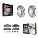 Front Coated Disc Brake Rotors And Ceramic Pads Kit For Jeep Wrangler Gladiator