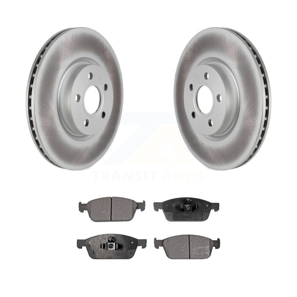 Front Coated Disc Brake Rotors And Ceramic Pads Kit For Ford Transit Connect