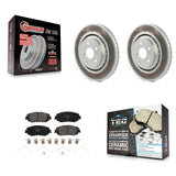 Front Coated Brake Rotors Ceramic Pad Kit For 2020-2023 Toyota Camry XSE With TRD Package KGT-102592