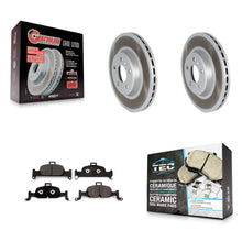 Charger l'image dans la galerie, Front Coated Disc Brake Rotor &amp; Ceramic Pad Kit For Audi A4 Quattro A5 Sportback