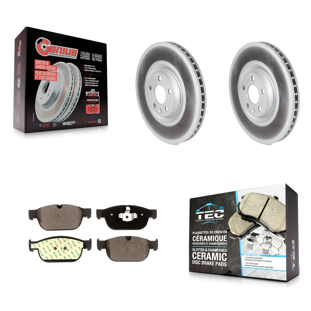 Front Coated Brake Rotors Ceramic Pad Kit For Volvo XC90 XC60 XC40 S90 V90 Cross