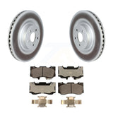 Front Coated Disc Brake Rotors And Ceramic Pads Kit For Ford Mustang