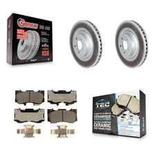 Charger l'image dans la galerie, Front Coated Disc Brake Rotors And Ceramic Pads Kit For Ford Mustang