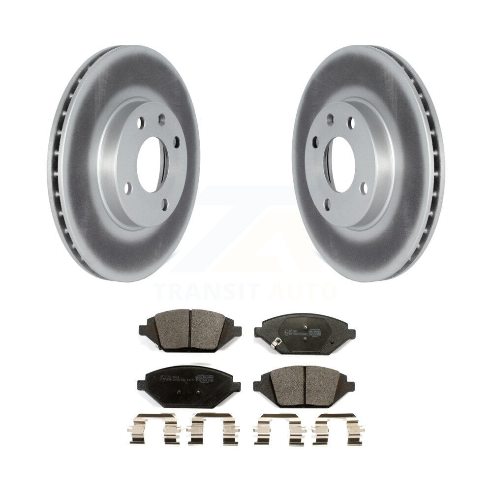 Front Coated Disc Brake Rotors And Ceramic Pad Kit For 2016-2021 Chevrolet Spark