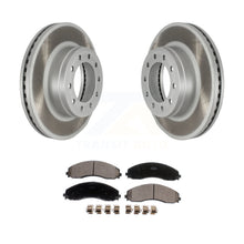 Load image into Gallery viewer, Front Coated Disc Brake Rotors &amp; Ceramic Pad Kit For Ford F-450 Super Duty F-550