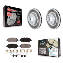 Load image into Gallery viewer, [Front] 2016-2020 Mercedes-Benz Metris Premium Coated Rotors &amp; Ceramic Pads Brake Kit For Max Braking