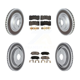 Front Rear Coat Brake Rotors Ceramic Pad Kit For Ford Mustang With Brembo Brakes