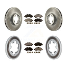 Charger l'image dans la galerie, Front Rear Coated Disc Brake Rotors And Ceramic Pads Kit For Ford Transit-350 HD