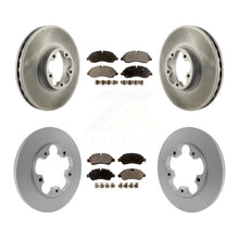 Charger l&#39;image dans la galerie, Front Rear Coated Disc Brake Rotors And Ceramic Pads Kit For Ford Transit-350 HD